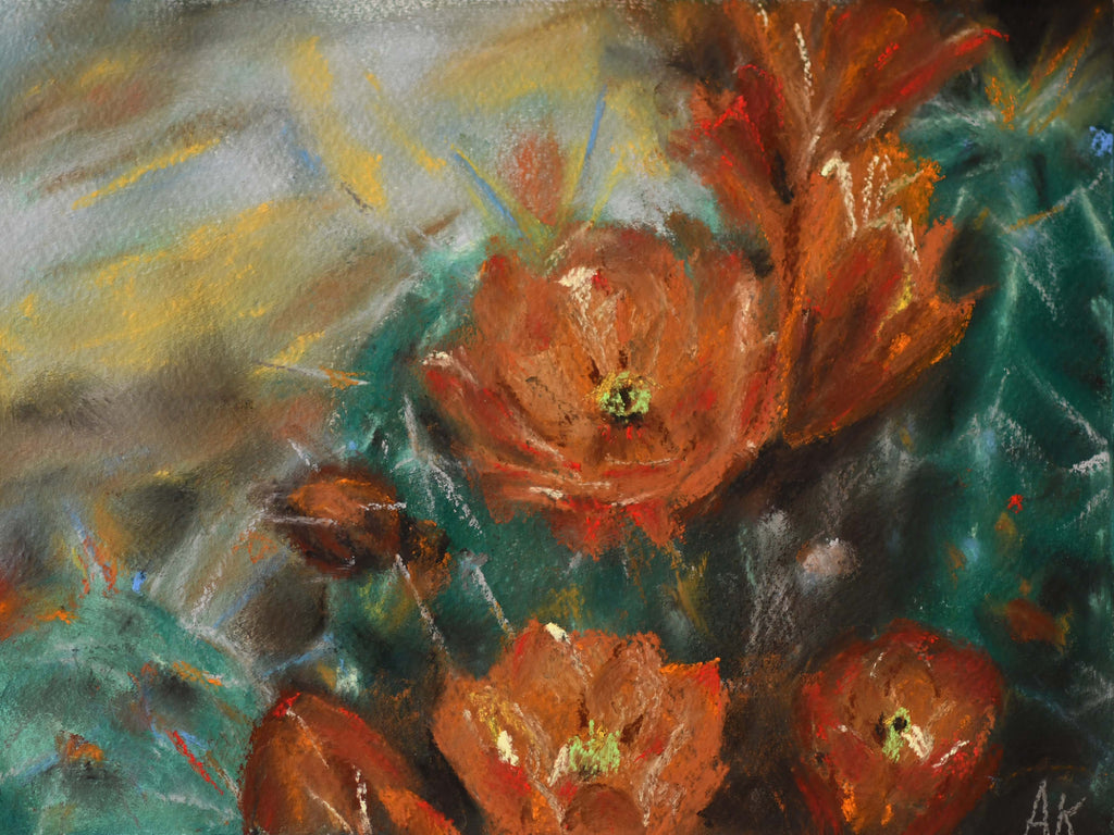Orange Cactus Flowers