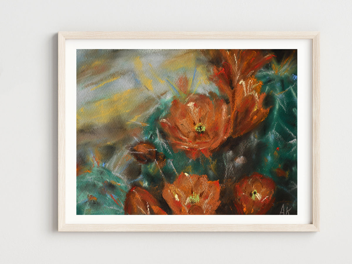 Orange Cactus Flowers